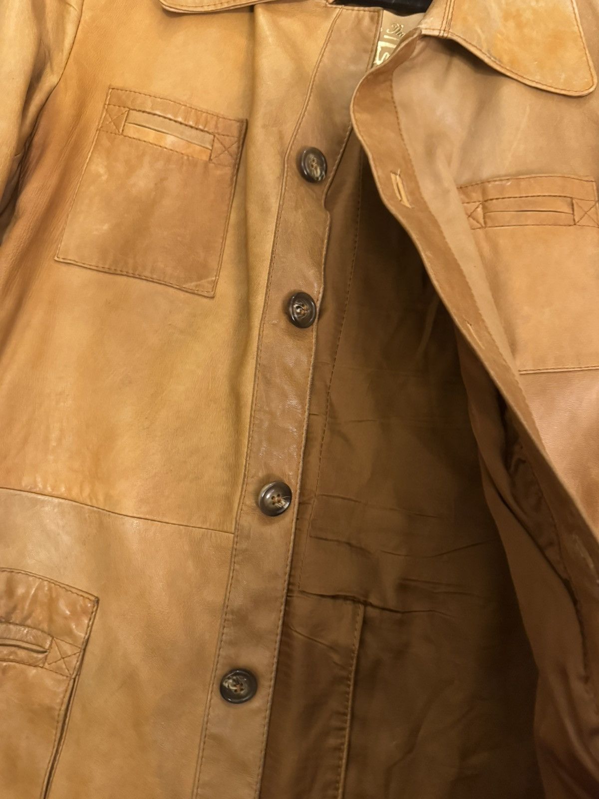 Vintage Vintage italian hand made brown leather jacket Size US M / EU 48-50 / 2 - 3 Thumbnail