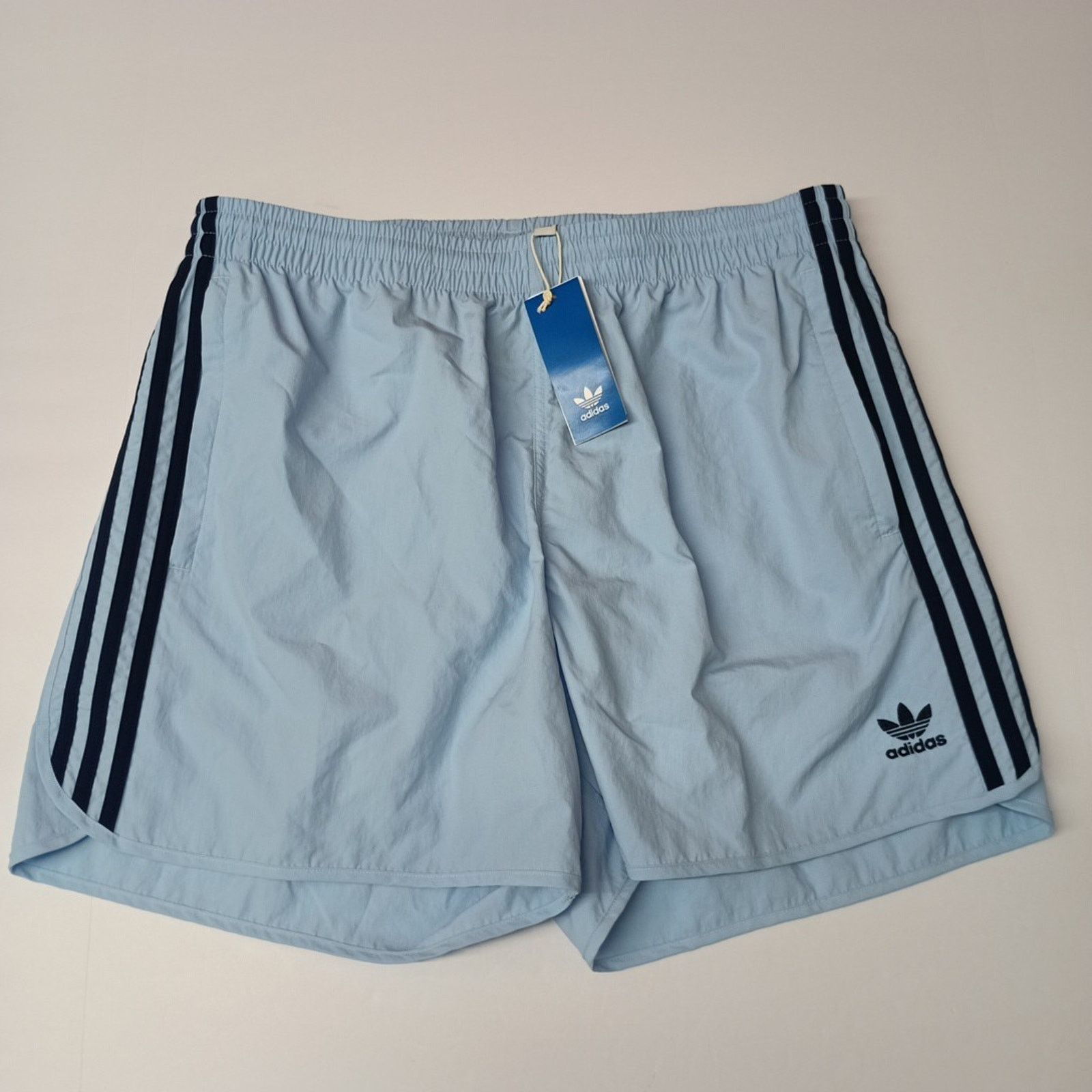Adidas Men's Size XL Sprinter Shorts Sky Blue Zip Pockets