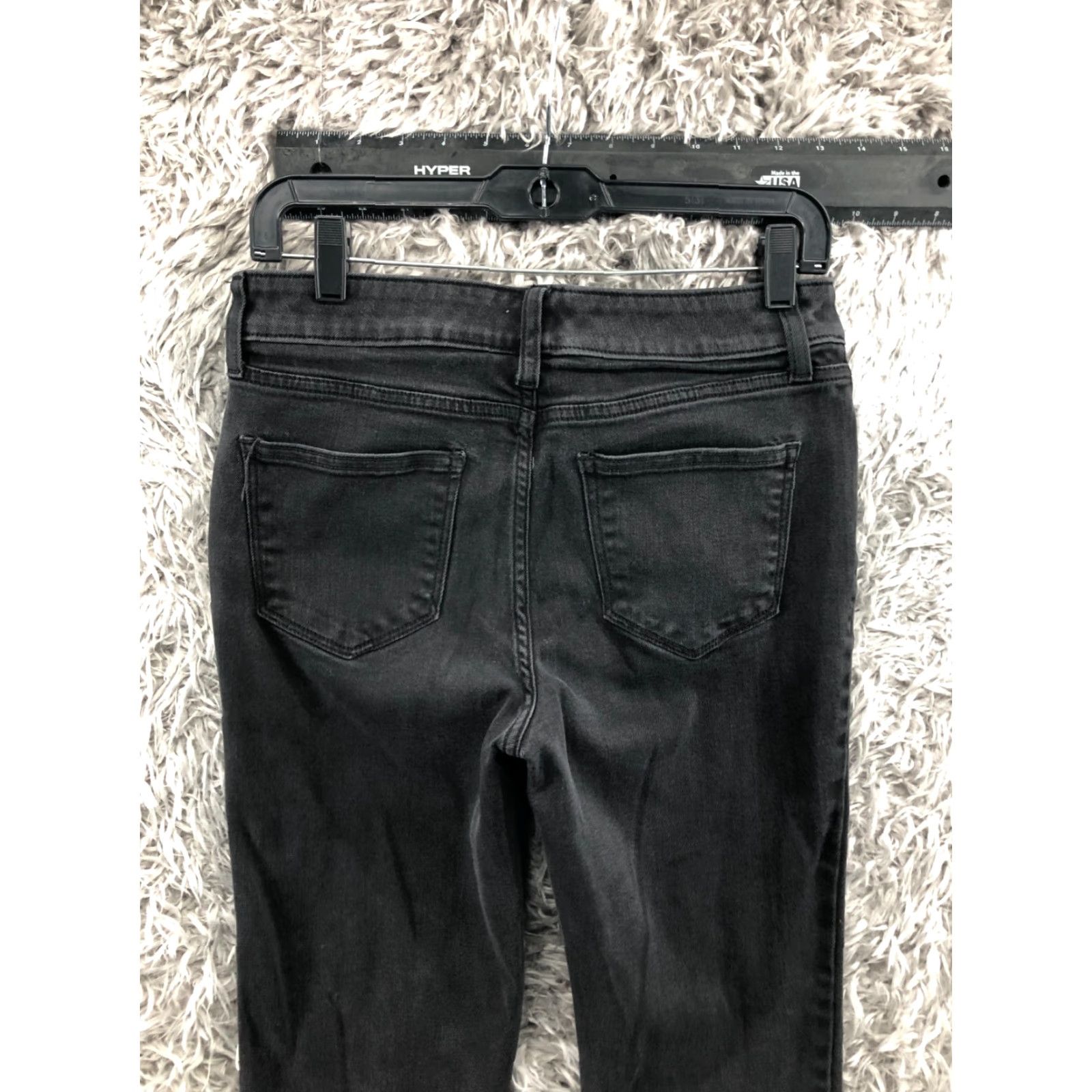 Vintage St John's Bay Jeans Slim Straight Leg Dark Wash Black Size 6 Short Womens Regular Fit 5-Pocket Denim with Belt Loops Size 28" / US 6 / IT 42 - 6 Thumbnail