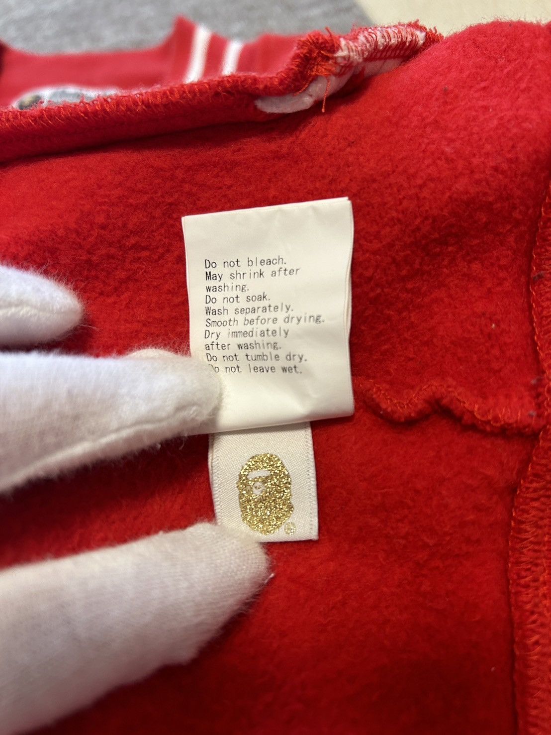 Bape Bape Red College Light Jacket Size US XL / EU 56 / 4 - 5 Thumbnail