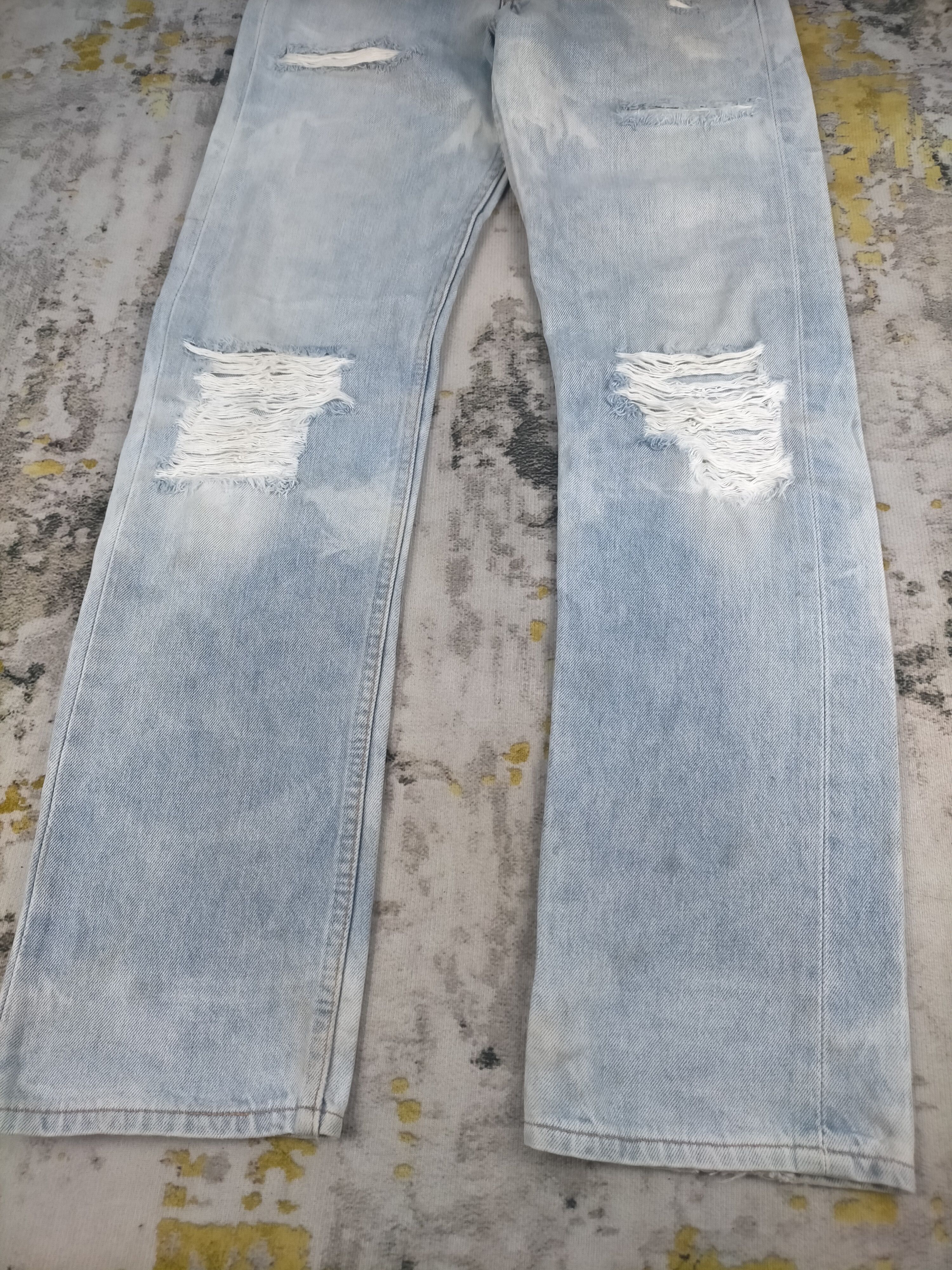 Kapital 🔥Crazy Levis 501 Stone Wash Faded Distressed Jeans Size US 28 / EU 44 - 3 Thumbnail