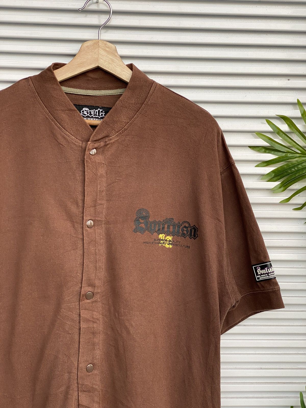 Japanese Brand × Rap Tees × Vintage Vintage Soul Los Angeles Brown Varsity / Travis Flacko Scott Size US L / EU 52-54 / 3 - 3 Thumbnail