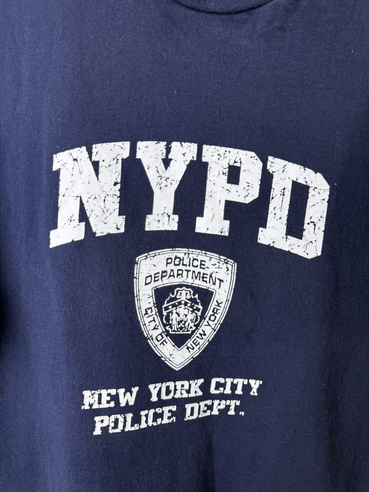 Vintage Vintage 00’s NYPD New York Police Department T Shirt Size US XL / EU 56 / 4 - 2 Thumbnail