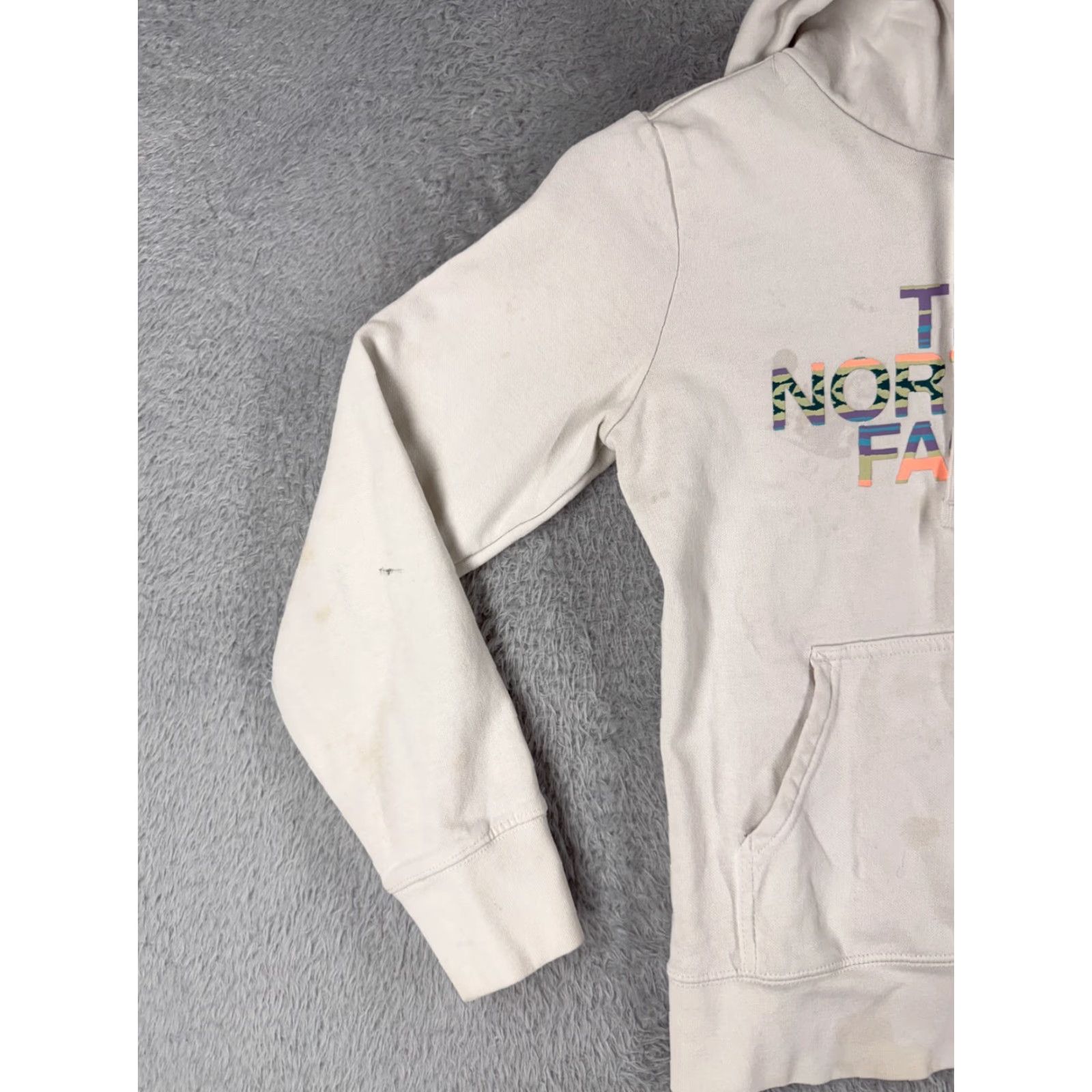 The North Face The North Face Sweater Women Small White Hoodie Pullover Pockets READ ME Size S / US 4 / IT 40 - 3 Thumbnail