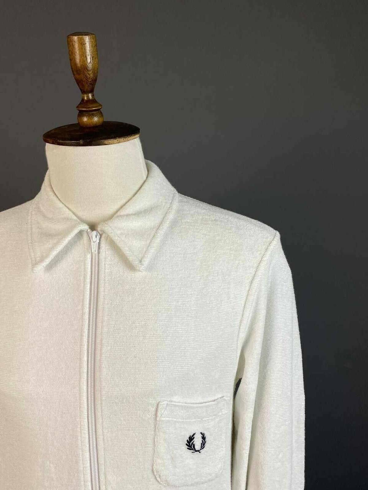Fred Perry Men Fred Perry Reissues White Full Zip Sweater Size S Size US S / EU 44-46 / 1 - 4 Thumbnail