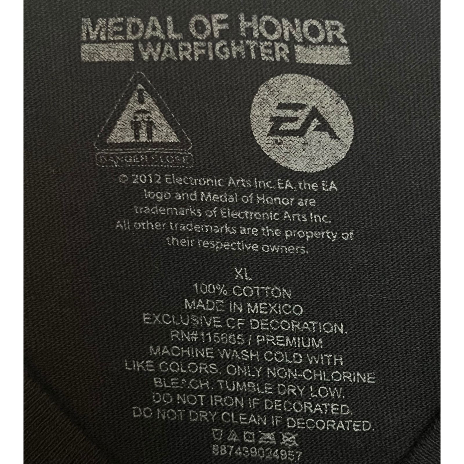 Other Medal of Honor Warfighter Black T-Shirt Limited Edition 2012 Size US XL / EU 56 / 4 - 5 Thumbnail