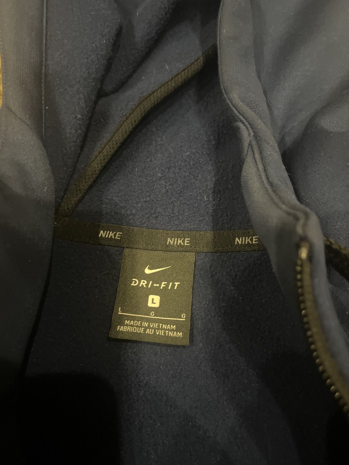Nike Nike Pro Hoodie Jacket Sweatshirt Full Zip Navy Blue Size US L / EU 52-54 / 3 - 4 Thumbnail