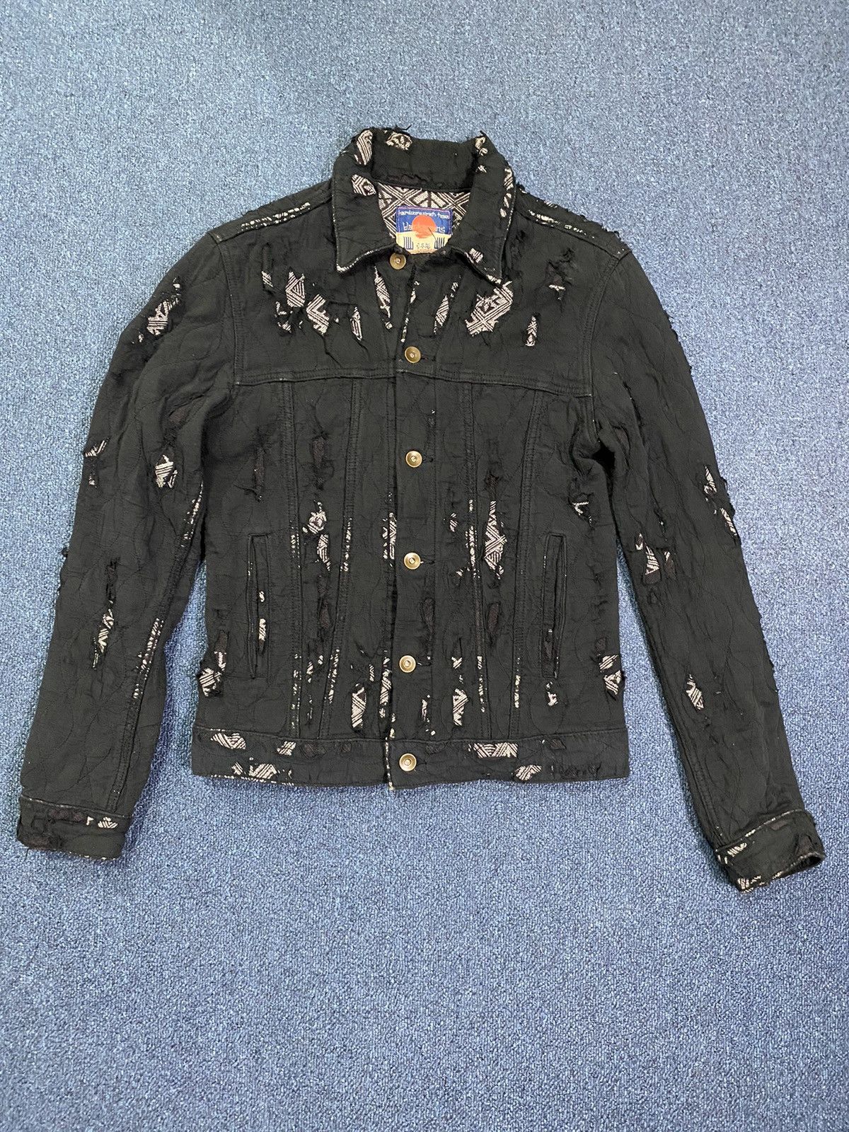 Blackmeans BLACKMEANS DISTRESSED CRUST COTTON JACKET Size S / US 4 / IT 40 - 2 Thumbnail