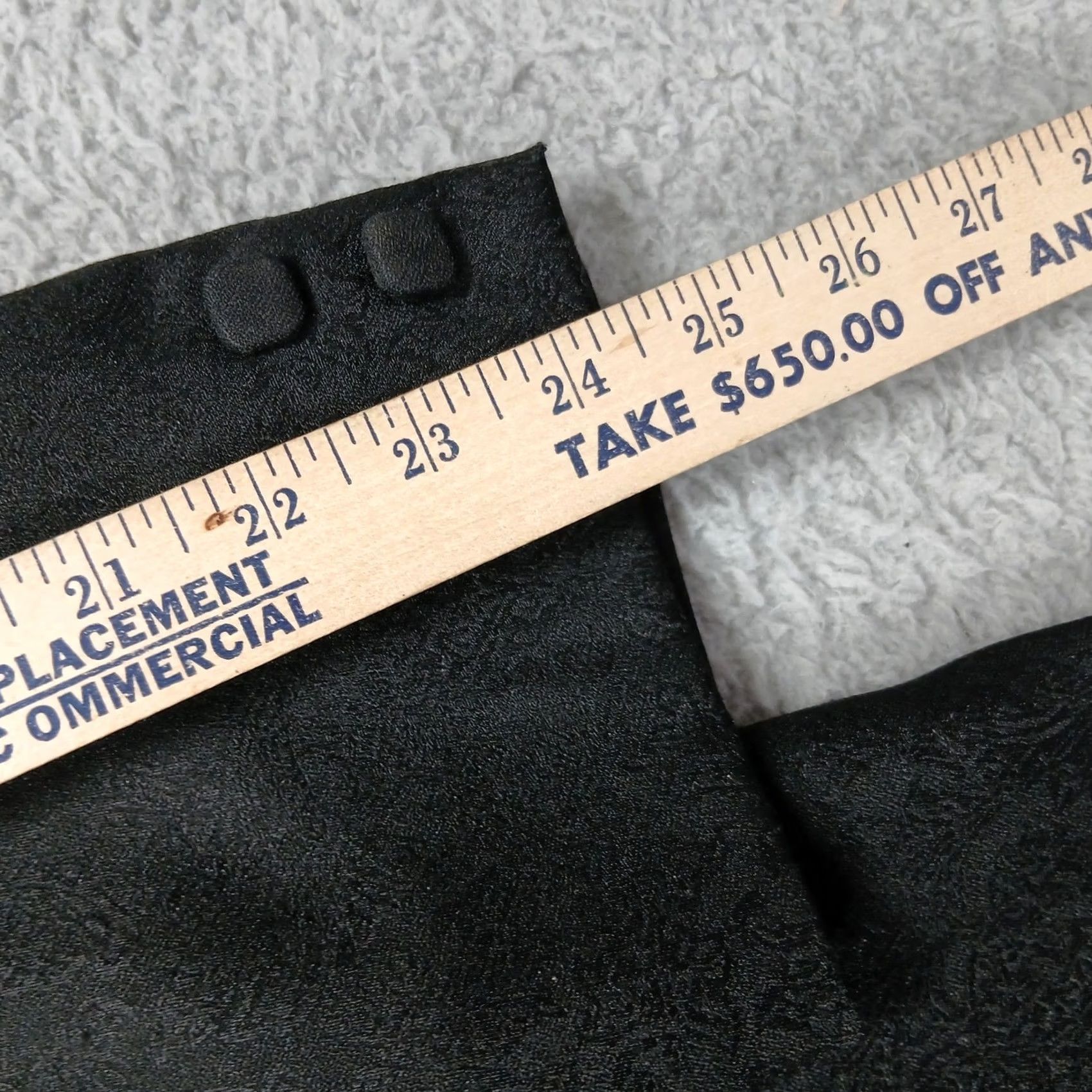 Vintage VINTAGE San Carlo Italia Blazer Mens 48L Black Jacquard 3-Button Sport Coat Made in USA Size 48R - 7 Thumbnail
