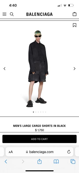 Balenciaga Balenciaga Distressed Cargo Shorts | Grailed