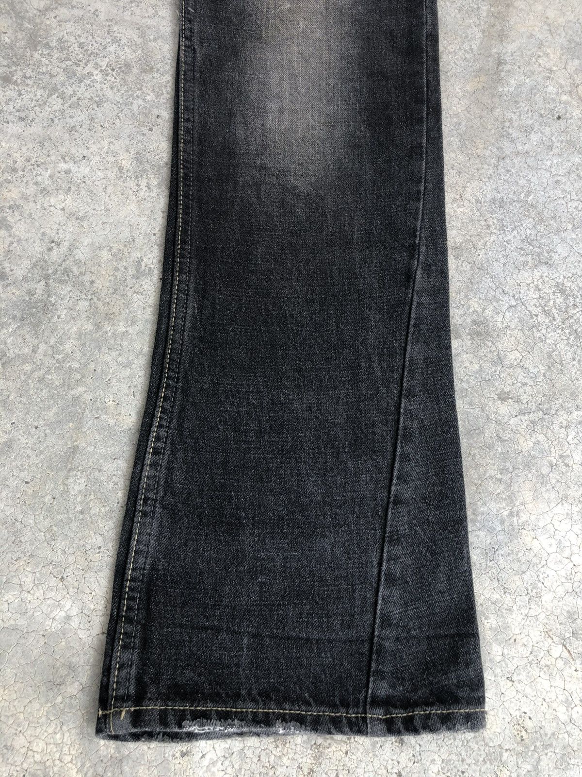 If Six Was Nine Japanese Urban Flared Jeans Double Waist Distressed Denim Size US 32 / EU 48 - 7 Thumbnail