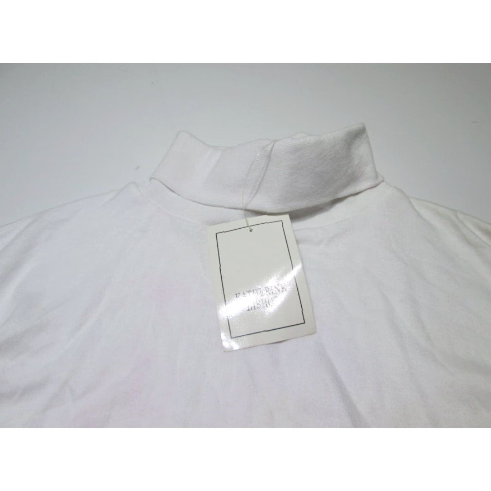 Vintage Katherine Bishop Sweatshirt Women M White Long Sleeve Turtleneck Cotton Blend Pullover NWT Size M / US 6-8 / IT 42-44 - 4 Thumbnail