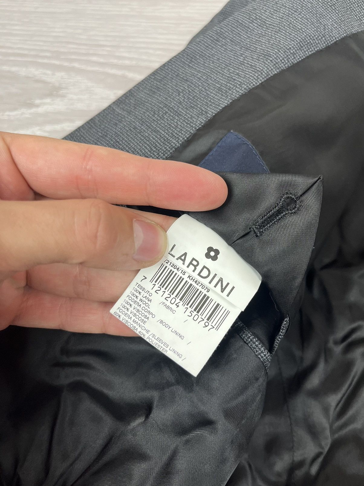 Lardini Lardini Italy Grey Wool Two Buttons Blazer 54 Size Size 48R - 9 Thumbnail