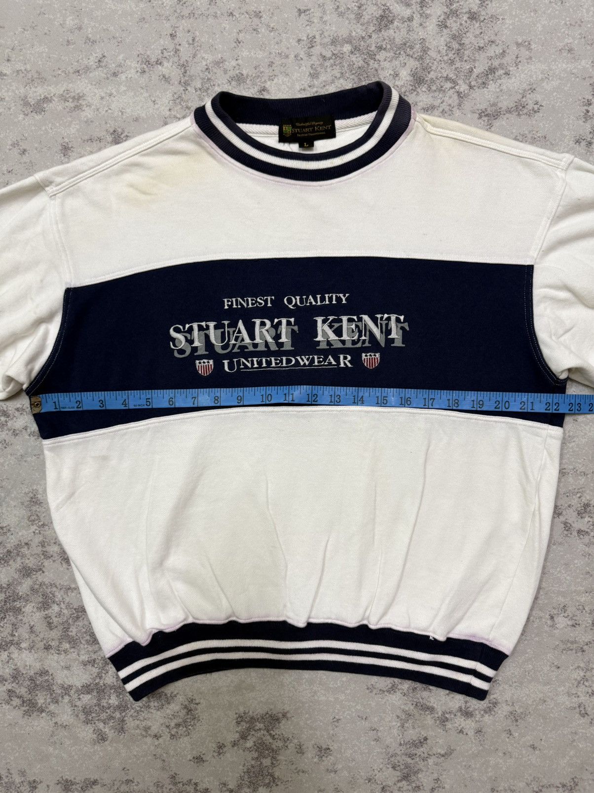 Vintage Vintage 90s Stuart Kent Embroidery Logo Cropped Sweatshirt Size US M / EU 48-50 / 2 - 18 Thumbnail