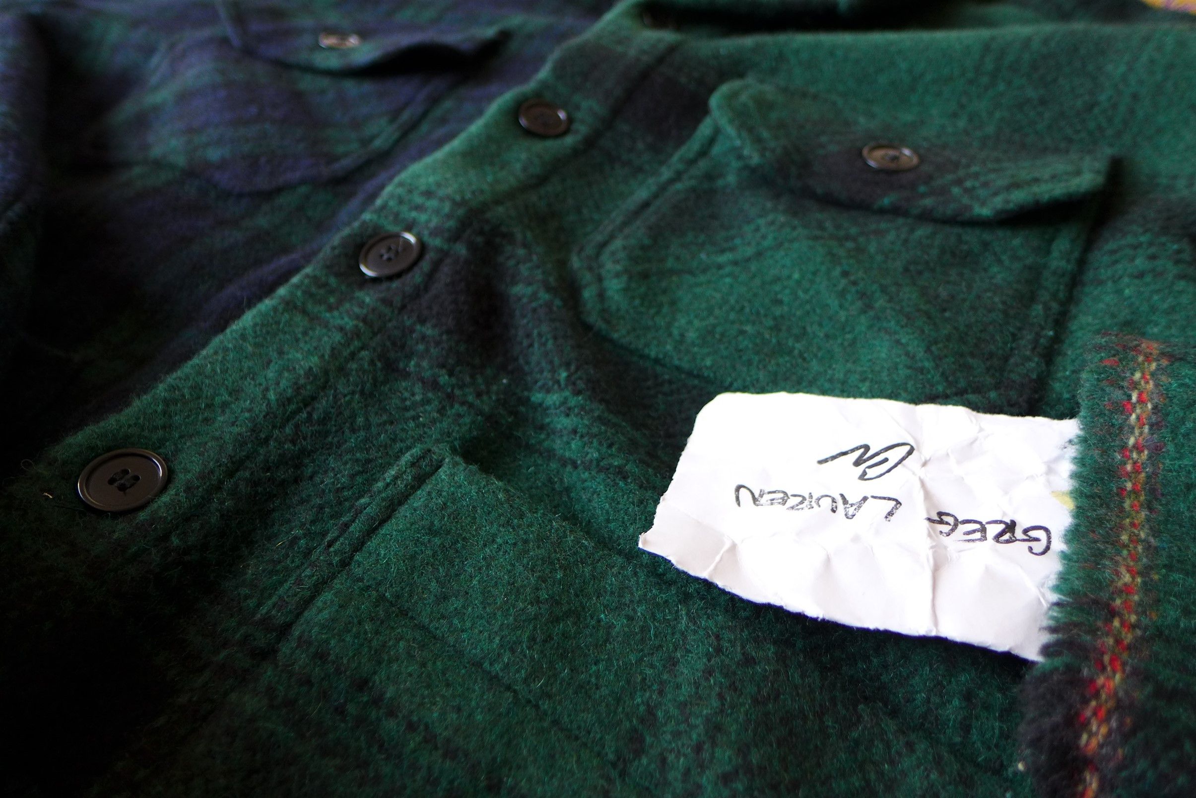 Greg Lauren Greg Lauren Hunter Shawl Collar Jacket - Green & Blue Plaid Size US L / EU 52-54 / 3 - 12 Thumbnail