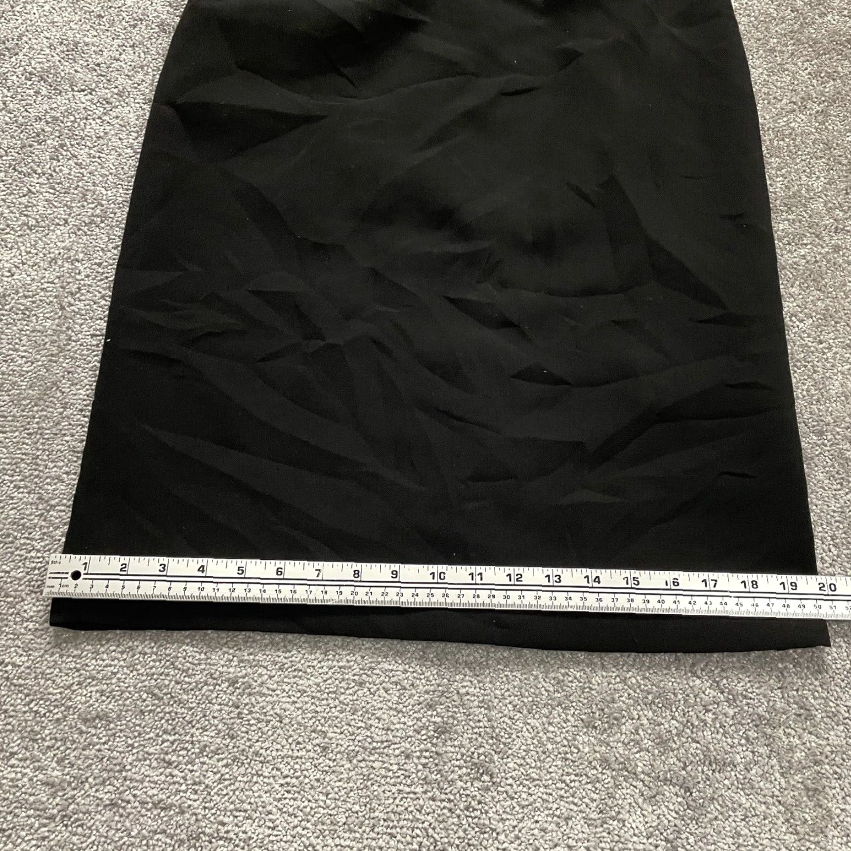 Vintage Rena Rowan Skirt Pencil Straight Midi Women 6 Black Solid Back Zip Workwear Womens Size 28" / US 6 / IT 42 - 7 Thumbnail