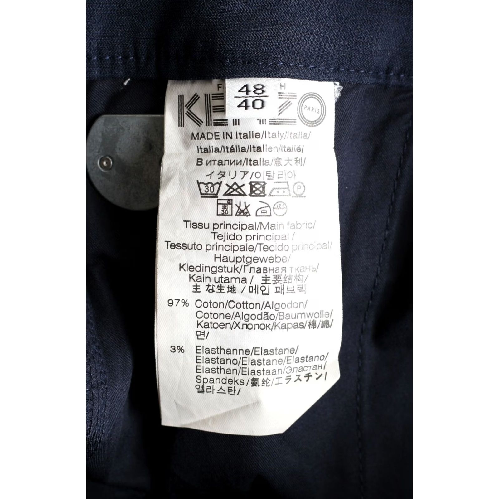 Kenzo KENZO Paris Stretch K-Fit Chino Pants Trousers Men 48 Blue Regular Slim 33in Inseam Italy DZ4252 Size US 32 / EU 48 - 8 Thumbnail