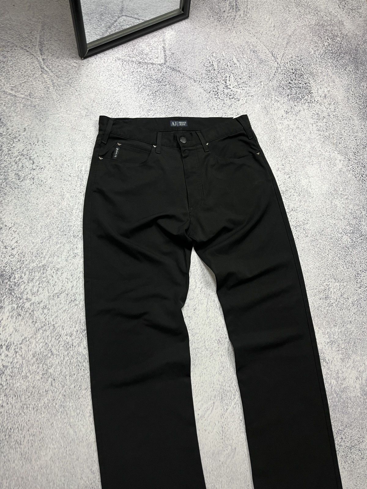 Armani × Giorgio Armani × Vintage Vintage Armani Jeans Metal Logo Classic Pants Rare Luxury Size US 34 / EU 50 - 11 Thumbnail