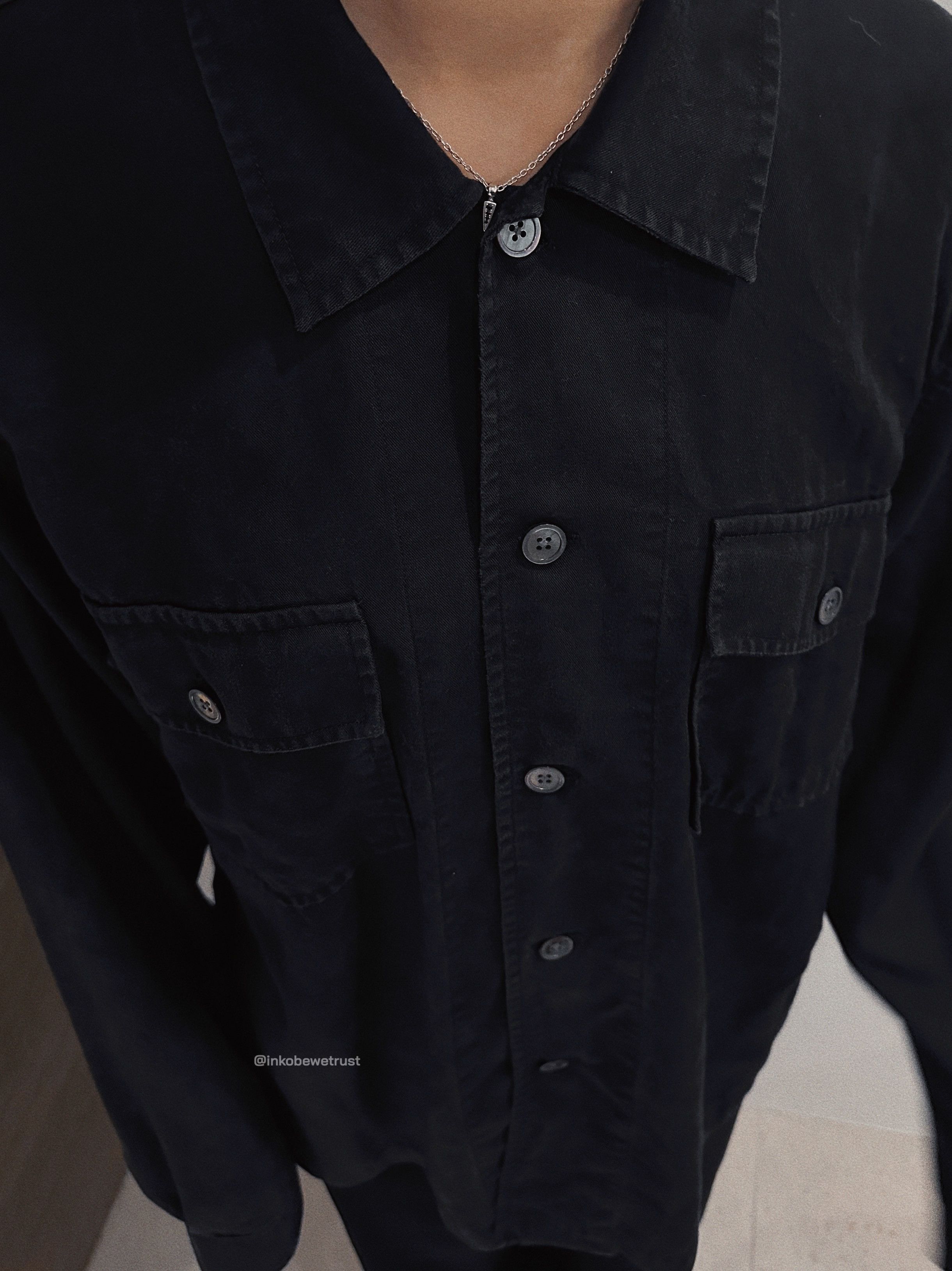 Our Legacy Chamois Shirt - Black Silky Wash Size US M / EU 48-50 / 2 - 4 Thumbnail