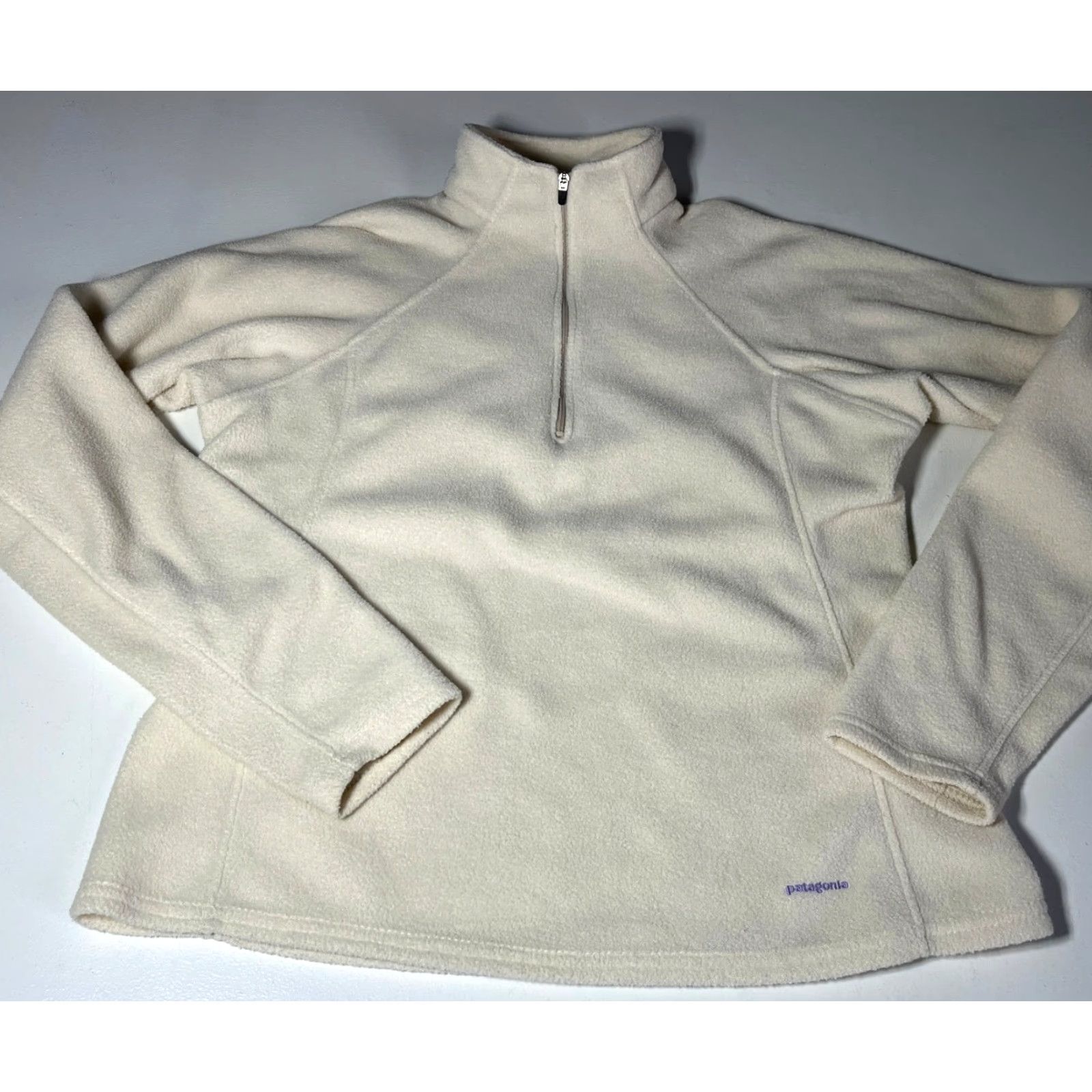 Patagonia VINTAGE Patagonia Women's Capilene Expedition Weight Fleece Zip-T M Off-White 1/4 Zip Outdoor Hiking 2004 Shows Style 43484 Womens Size M / US 6-8 / IT 42-44 - 6 Thumbnail