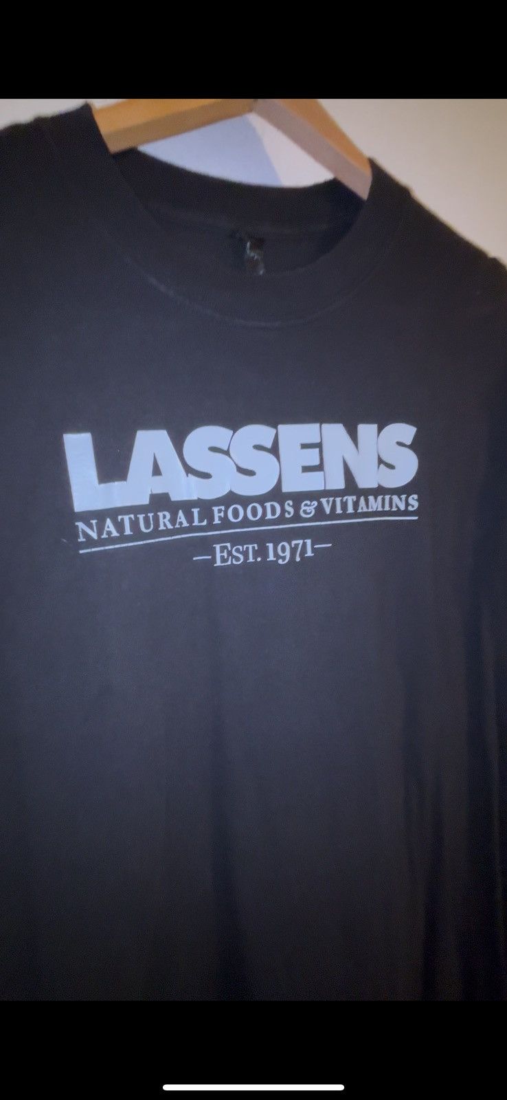 Designer × Vintage Uni-sex Lassens Black Tee Shirt Fits Size Mens Medium Size US M / EU 48-50 / 2 - 4 Thumbnail