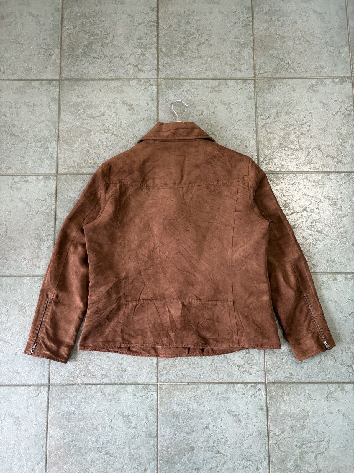 Japanese Brand Uniqlo Double Collar Suede Rider Jacket Size US M / EU 48-50 / 2 - 6 Thumbnail