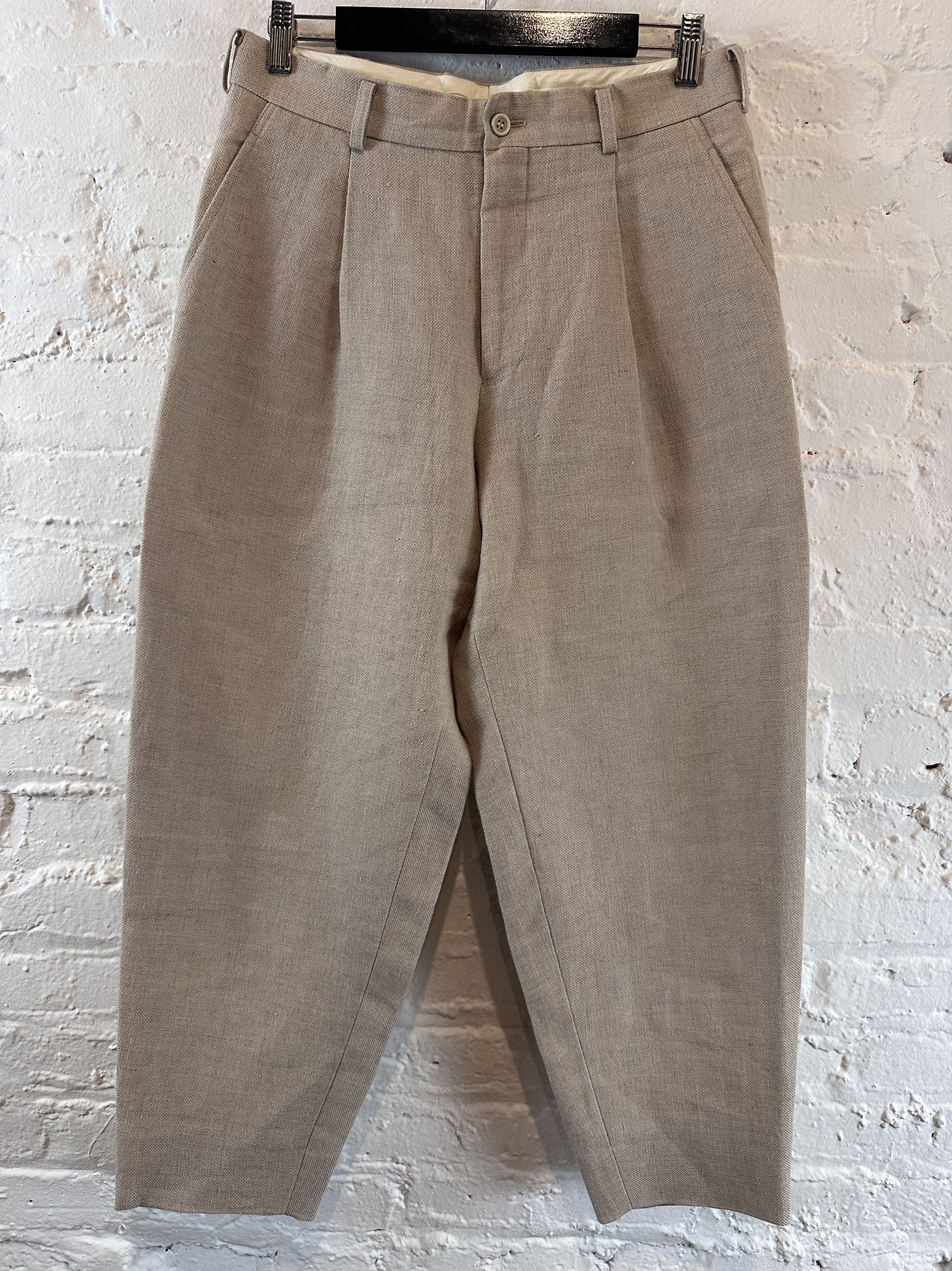 Comme Des Garcons Homme Deux Linen Pleated Trousers