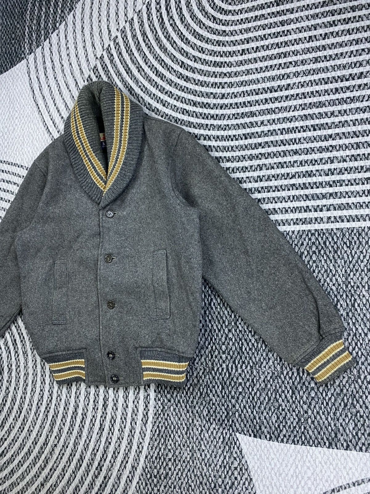 Japanese Brand Vintage B.M.Y Varsity Style Wool Jacket Size US M / EU 48-50 / 2 - 4 Thumbnail
