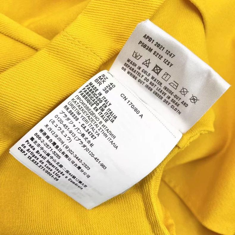 Prada Prada Yellow triangle logo set Size 26" / US 2 / IT 38 - 6 Thumbnail