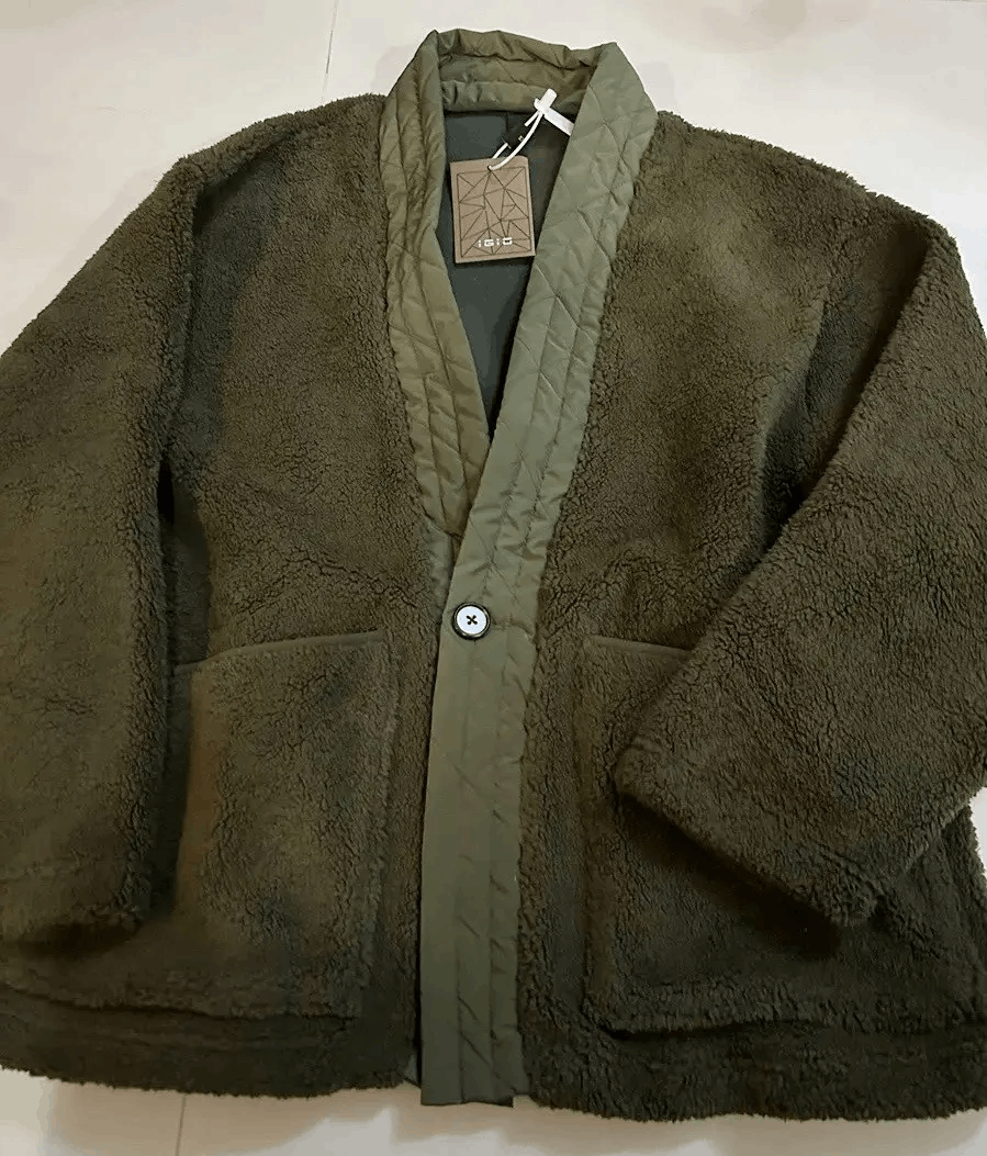 Japanese Brand × Vintage Retro fashion fleece kimono fluffy jacket Size US XL / EU 56 / 4 - 5 Thumbnail