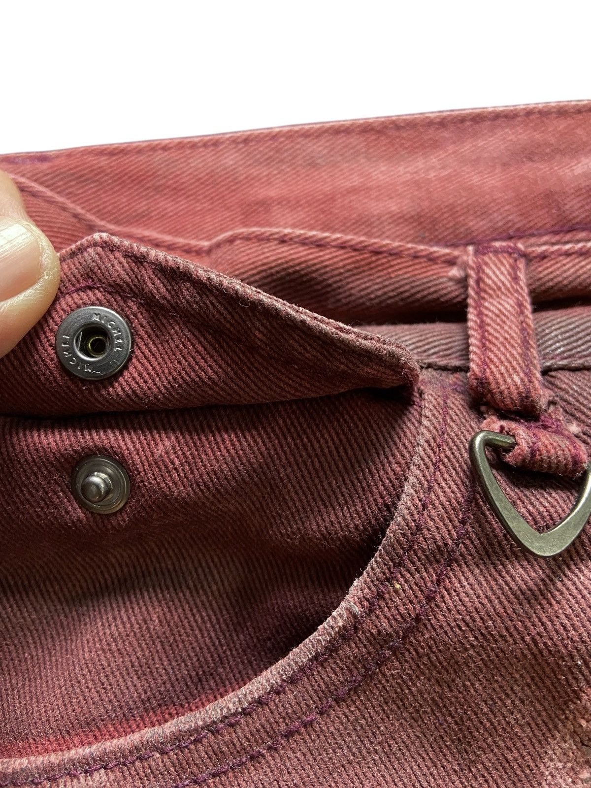 semanticdesign SEMANTIC DESIGN DISTRESSED PUNK STREET RED DENIM Size US 30 / EU 46 - 11 Thumbnail
