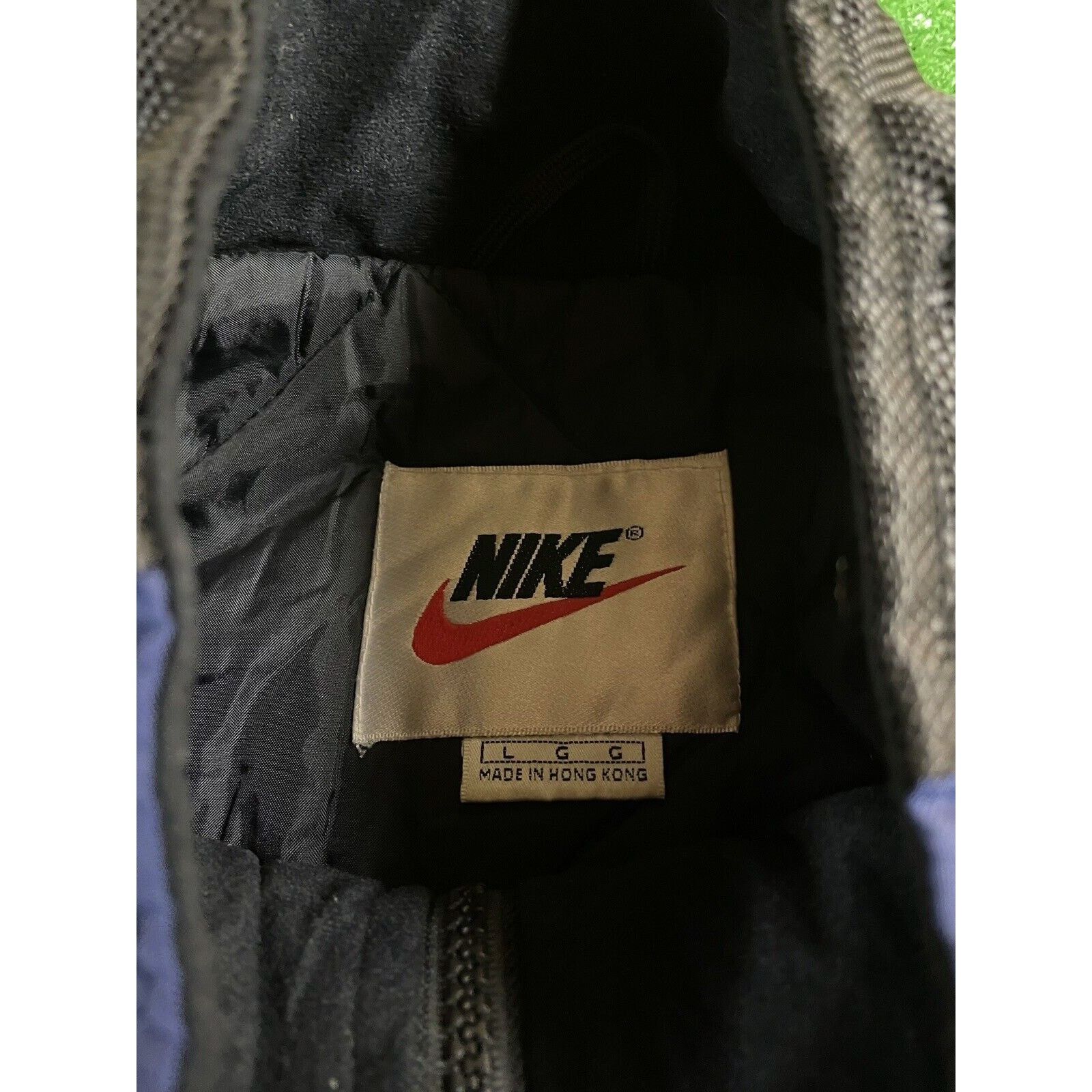 Nike Vintage 90s Nike Big Swoosh Check Large Heavy Anorak Jacket Size US L / EU 52-54 / 3 - 4 Thumbnail