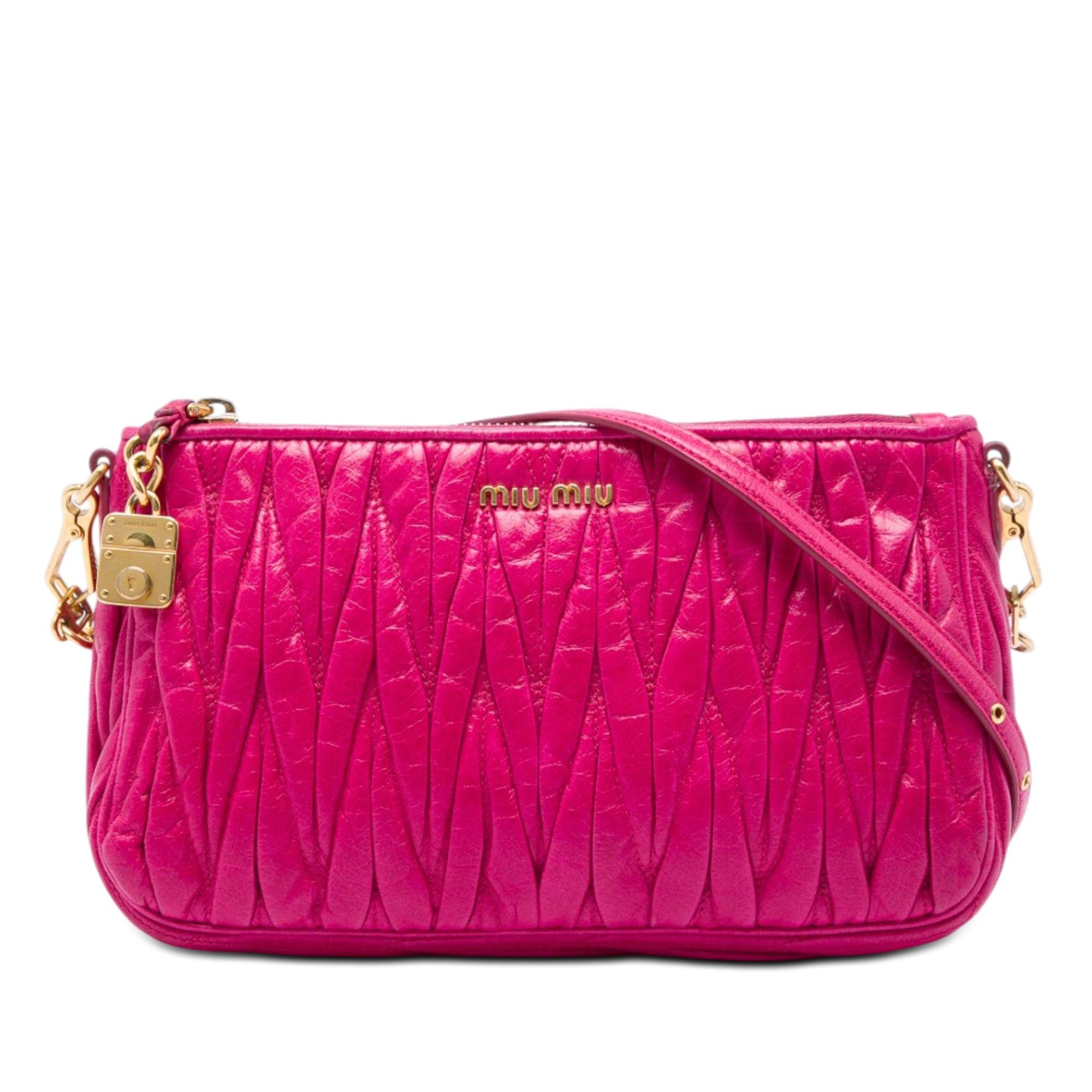 Miu Miu Matelasse Nappa Lux Charm Shoulder Bag Size ONE SIZE - 1 Thumbnail