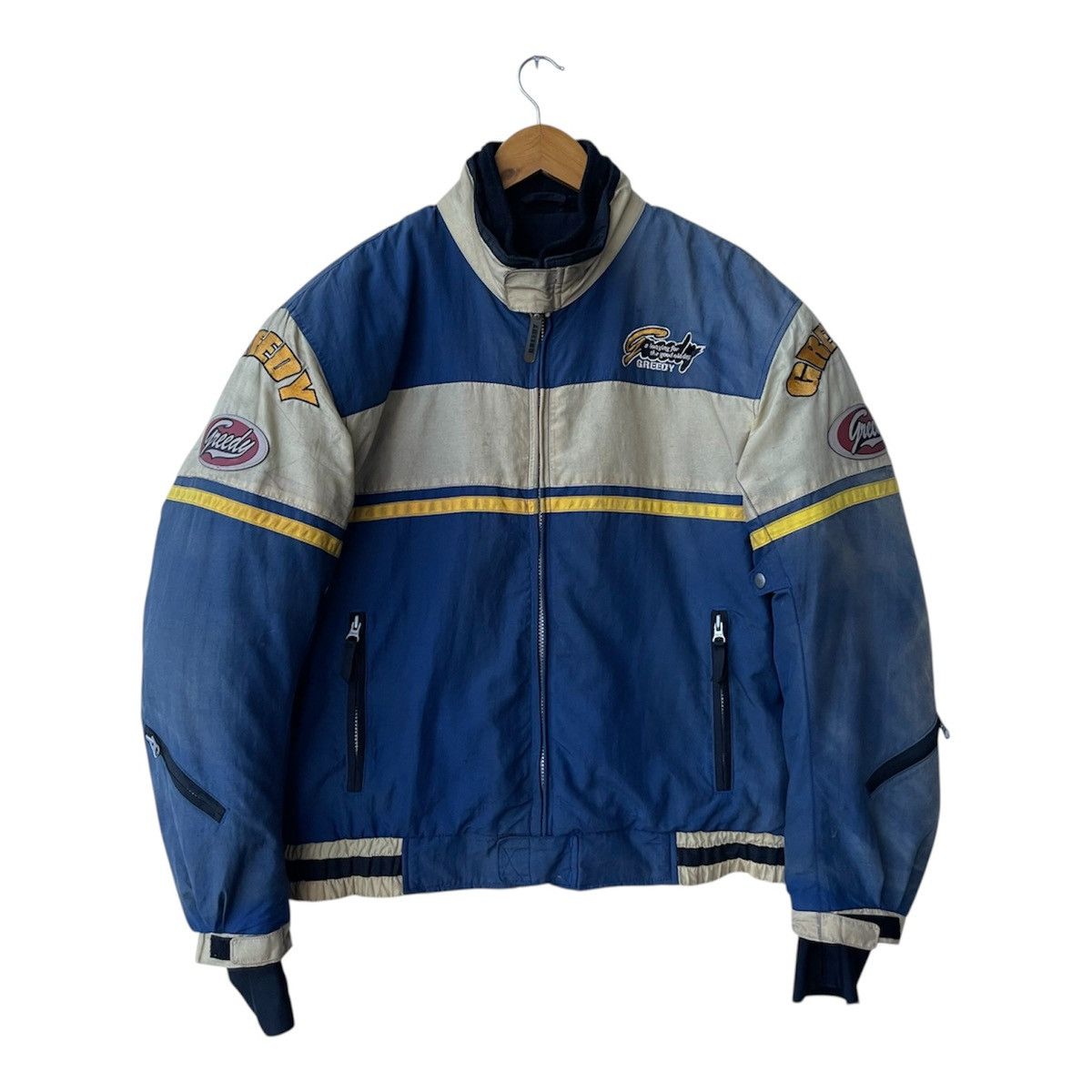 Sports Specialties Vintage GREEDY Motorsports Biker Jacket Padded Racing Gear Size US L / EU 52-54 / 3 - 2 Thumbnail