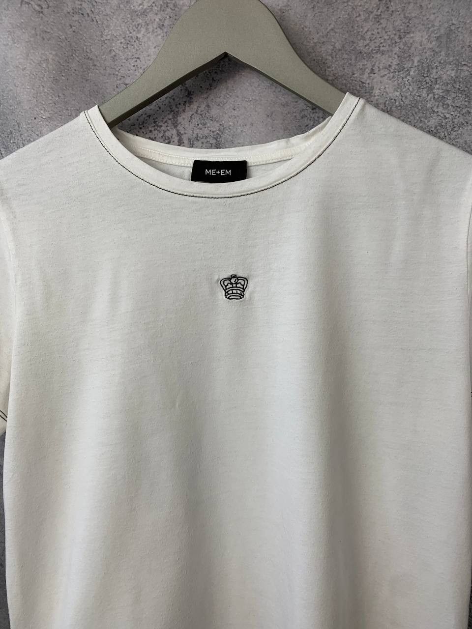 Designer ME+EM Blouse T-Shirt Cotton Modal Logo White size 12 Size XL / US 12-14 / IT 48-50 - 4 Thumbnail
