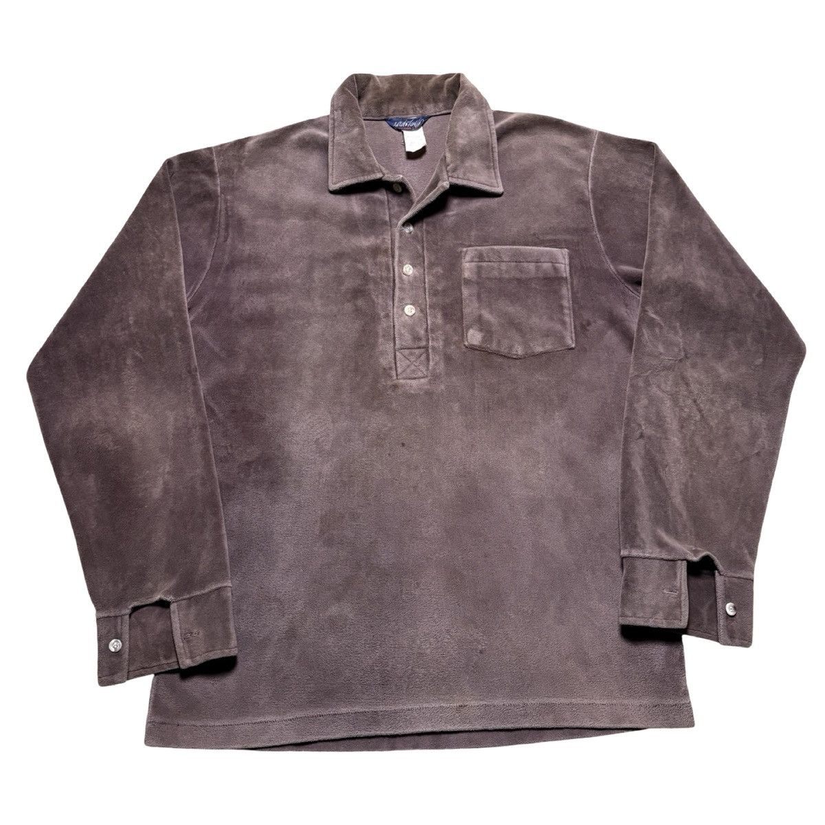 Other Vintage 60s 70s Lord & Taylor Faded Brown Velour Polo Shirt Size US M / EU 48-50 / 2 - 1 Thumbnail