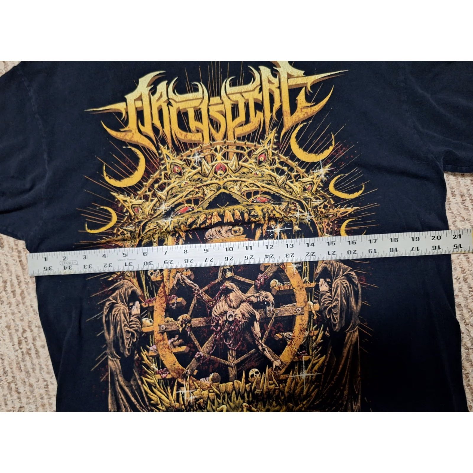 Vintage Archspire Shirt Death Metal Black M/L Horror Skull Tour Golden Mouth Of Ruin Double-Sided Mens T-Shirt Size US M / EU 48-50 / 2 - 3 Thumbnail