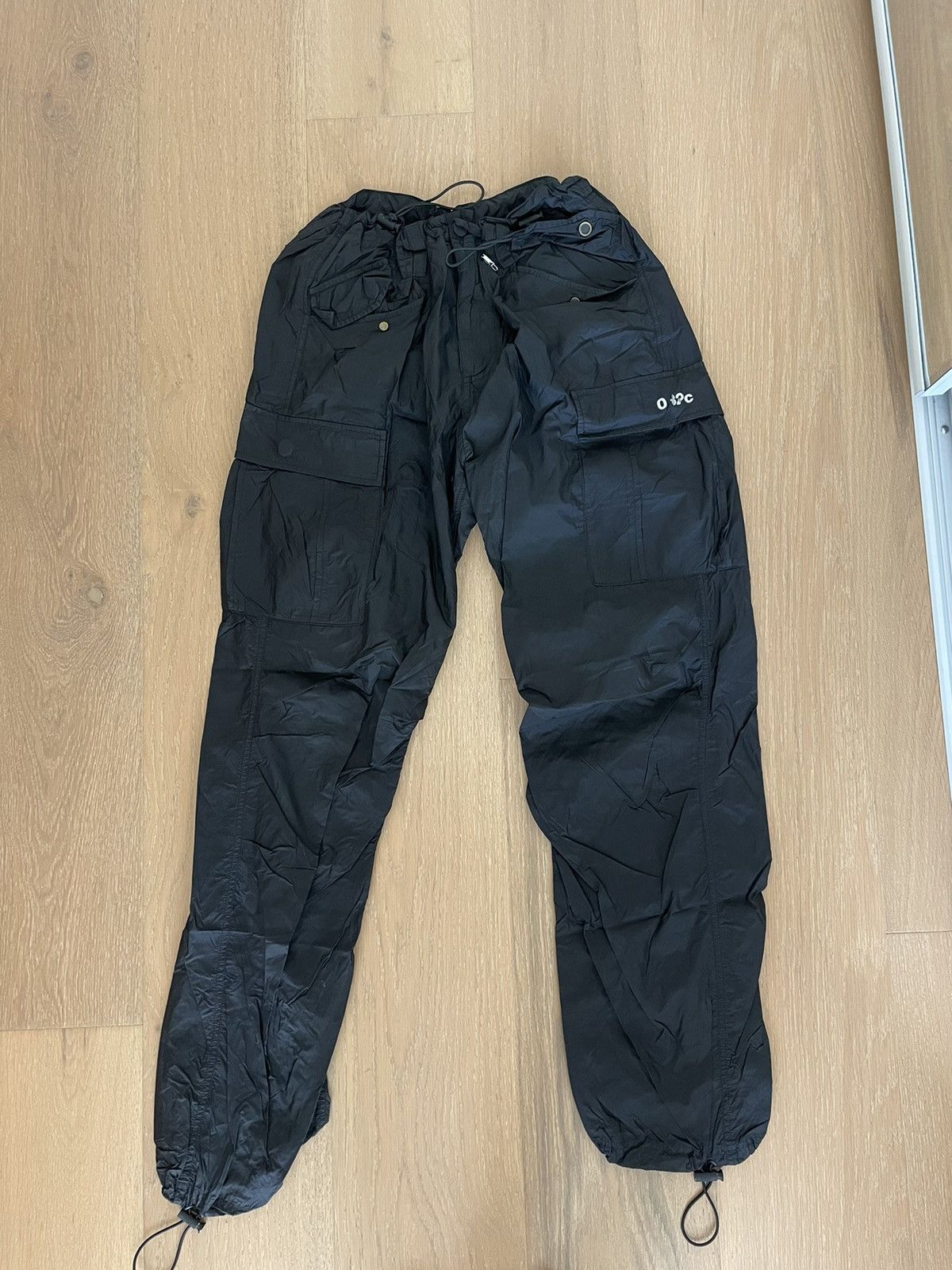 image of 032C Black Nylon Cargo Pants, Men's (Size 34)