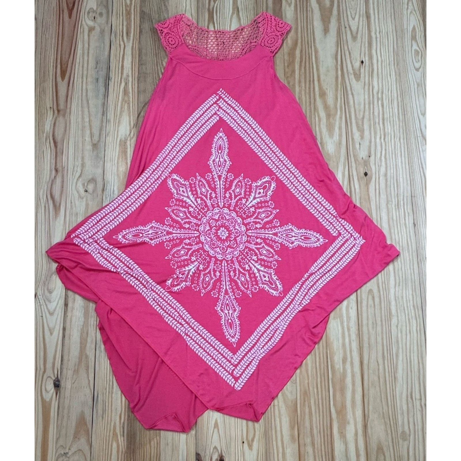 Axist Exist Maxi Dress Women's S Coral Leaf Print Sleeveless Boho Size S / US 4 / IT 40 - 6 Thumbnail