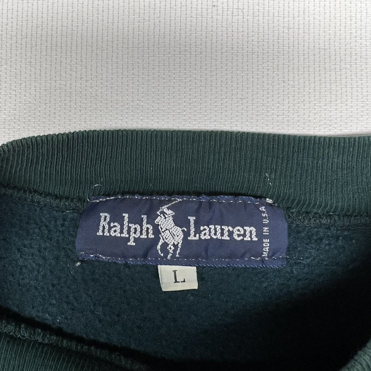Polo Ralph Lauren × Vintage VTG Polo Ralph Lauren Crewneck Green Sweatshirt Patch USA Size US L / EU 52-54 / 3 - 6 Thumbnail