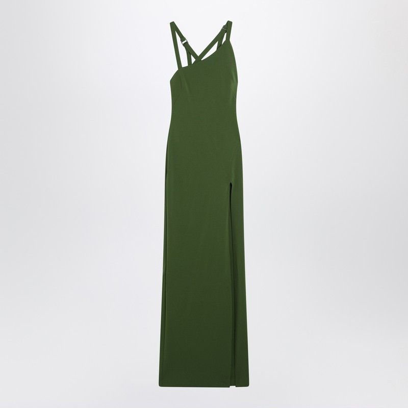 The Attico The Attico Long Green Dress With Slit Size XS / US 0-2 / IT 36-38 - 1 Thumbnail