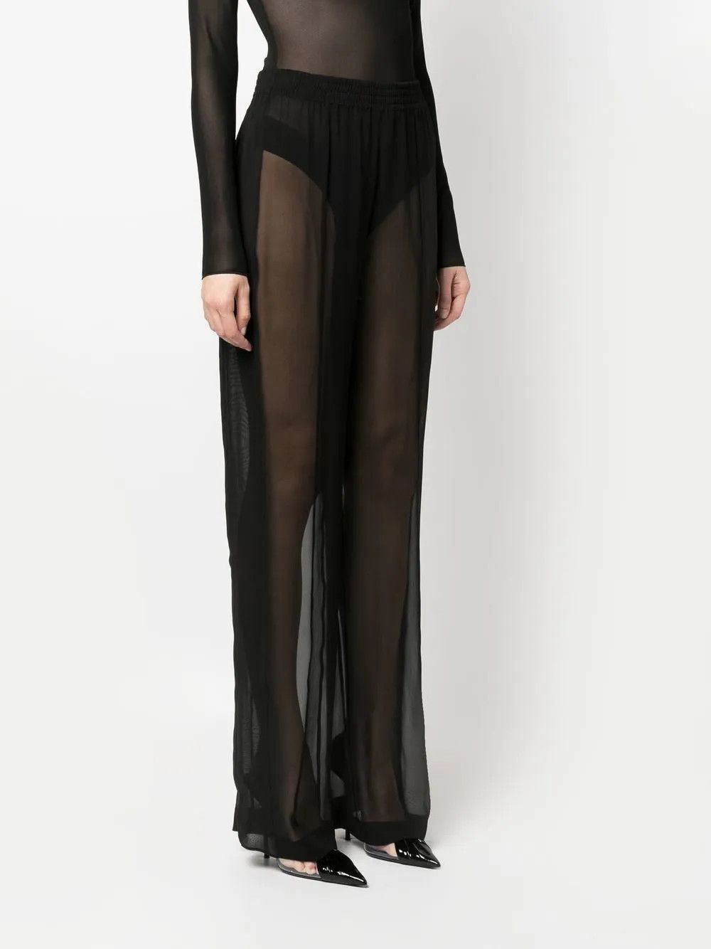 Saint Laurent Paris o1y0126 Sweatpant in Black Size 28" / US 6 / IT 42 - 2 Thumbnail