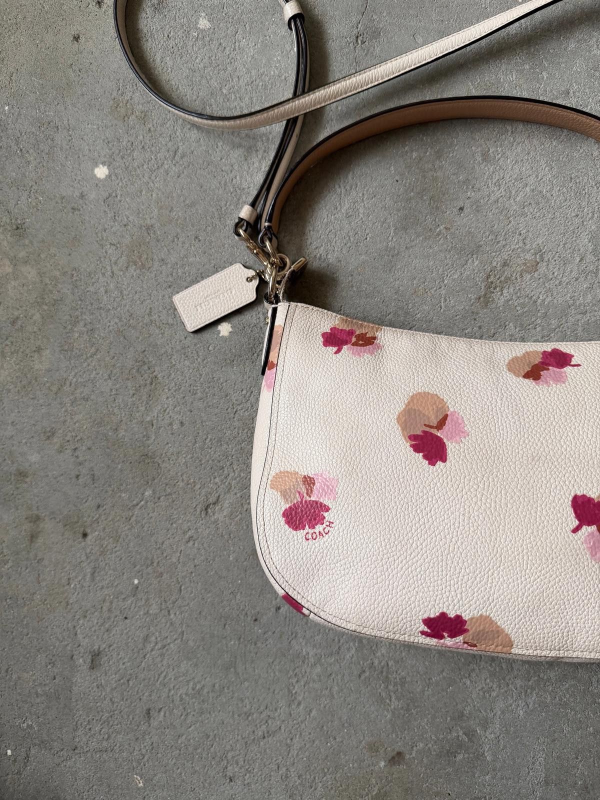 Coach Coach 2Way Sutton Floral Shoulder Bag White/Pink Size ONE SIZE - 6 Thumbnail