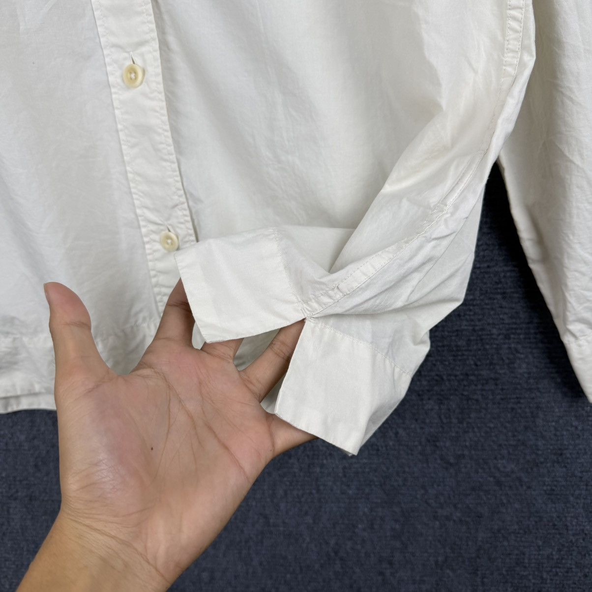 Margaret Howell MHL. by Margaret Howell Band Collar Cotton-Linen Blouse Size US M / EU 48-50 / 2 - 5 Thumbnail