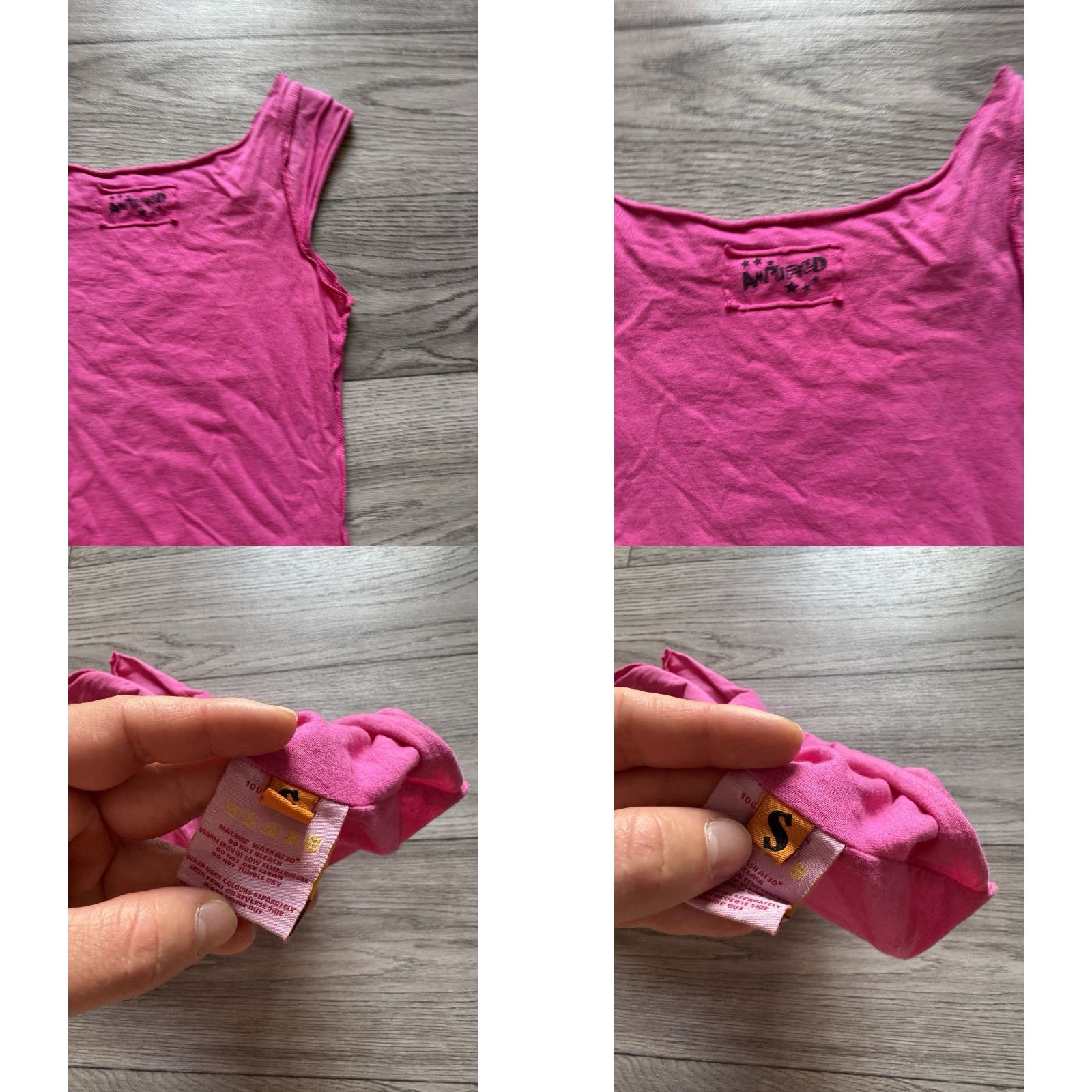 Pinko VINTAGE The Rolling Stones Tattoo You Women Tank Top Pink Rhinestones Amplified Tank S Small Pink Womens Size S / US 4 / IT 40 - 10 Thumbnail