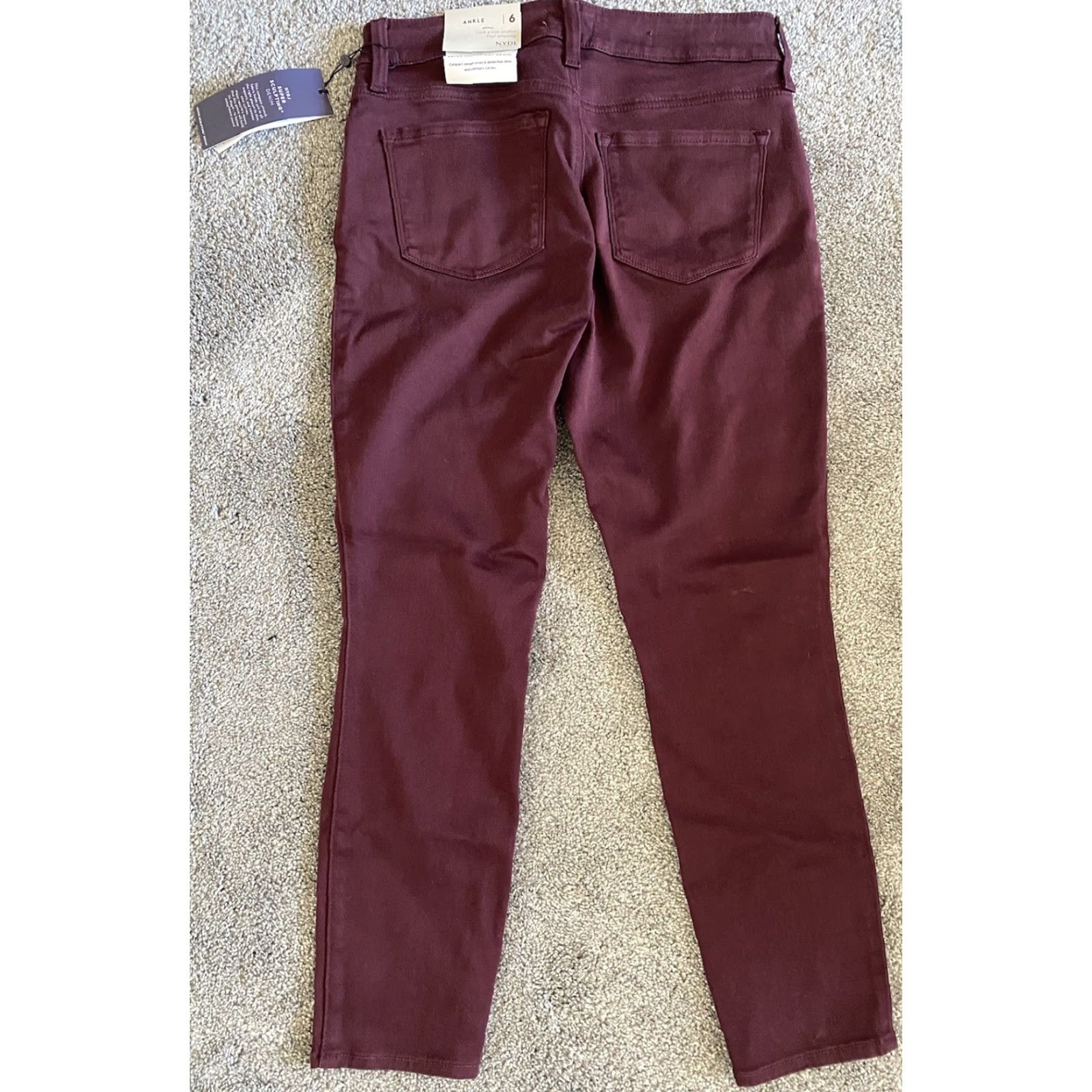 NYDJ NWT NYDJ Women’s Pants Size 6 AMI Skinny Ankle Red Lift Tuck Technology Womens Pants Size 28" / US 6 / IT 42 - 2 Thumbnail