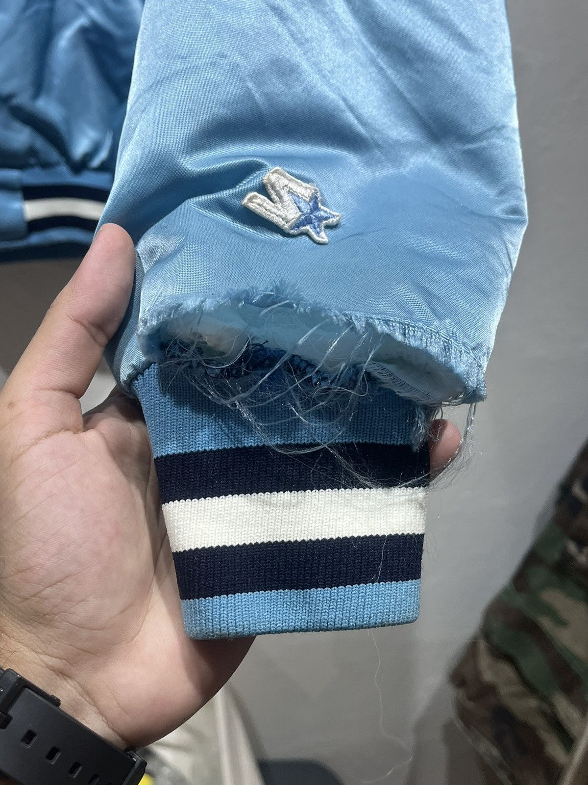 Vintage Vintage 80s NCAA University of North Carolina satin Jacket Size US L / EU 52-54 / 3 - 11 Thumbnail