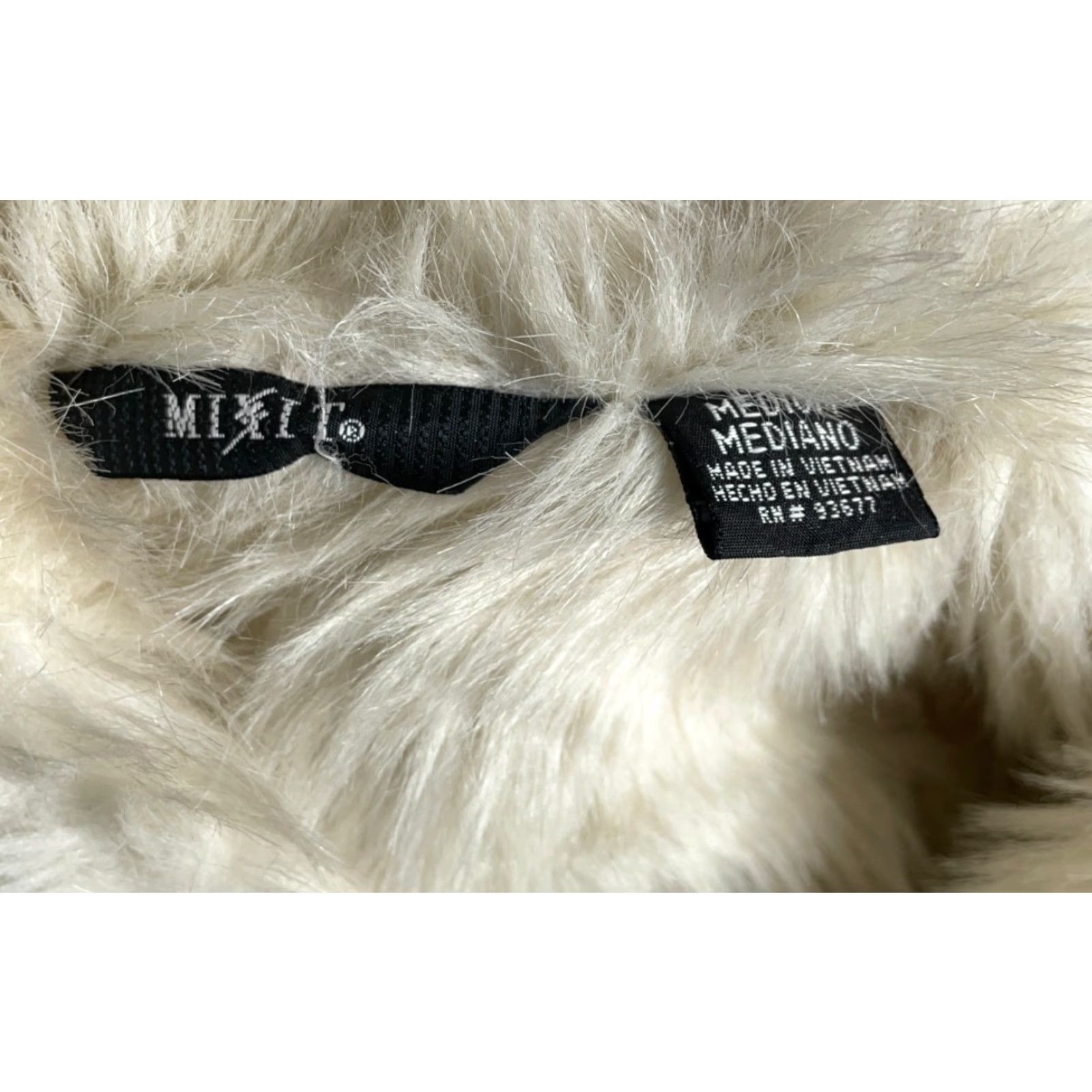 Vintage VINTAGE MixIt Penny Lane Style Coat Women's Medium Off-White Faux Fur Trim Retro Mod Size M / US 6-8 / IT 42-44 - 3 Thumbnail