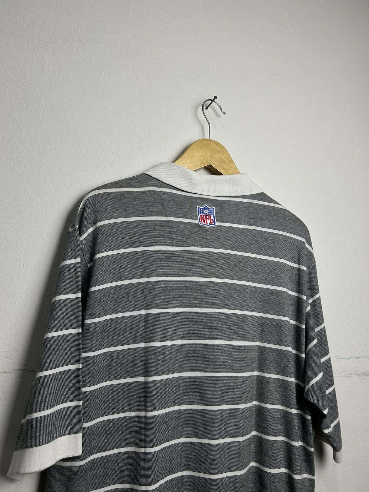 Nike Vintage Nike NFL Raiders striped poloshirt Size US XL / EU 56 / 4 - 2 Thumbnail