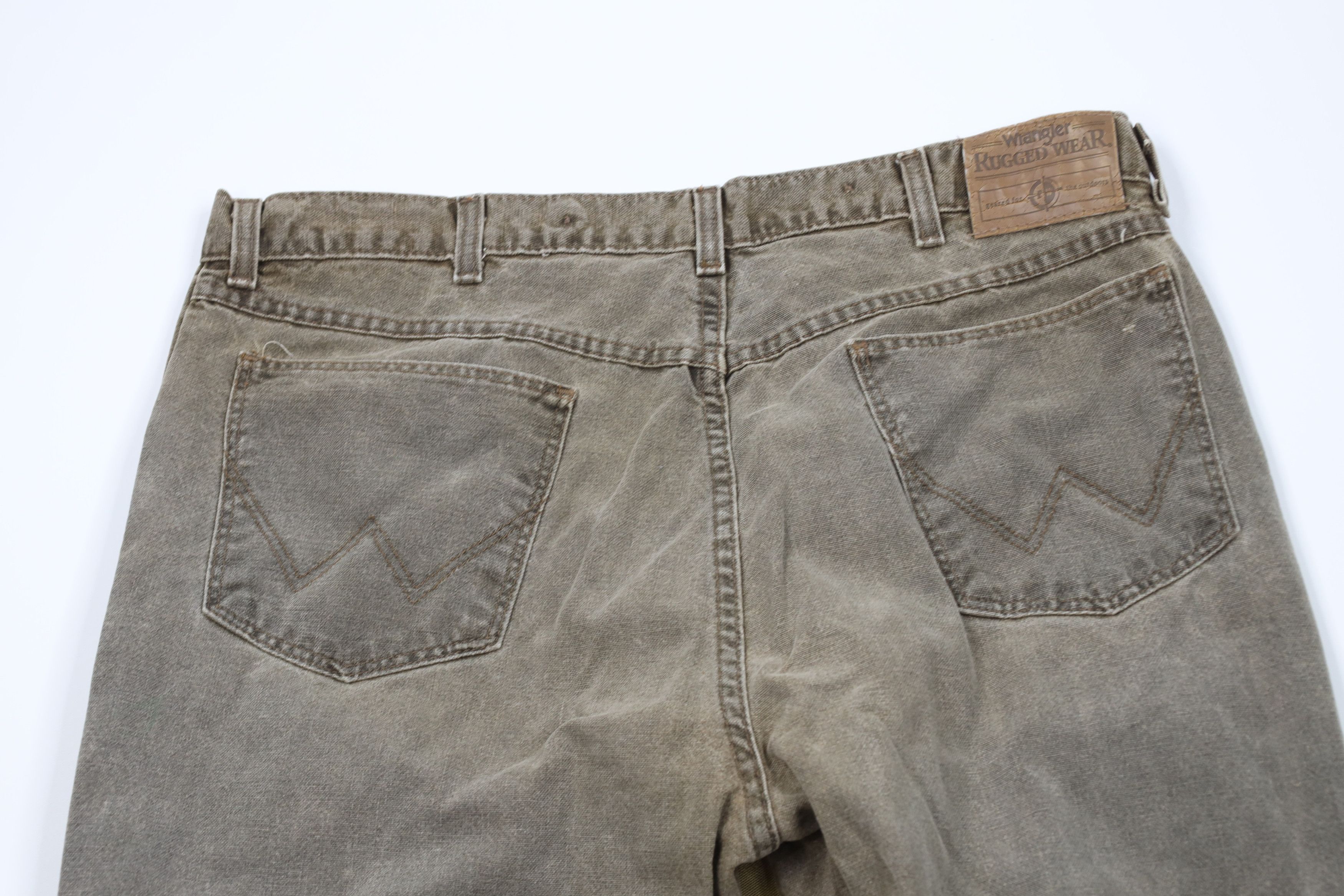 Wrangler Vintage 90s Wrangler Hunting Field Brush Denim Jean Brown Size US 36 / EU 52 - 8 Thumbnail
